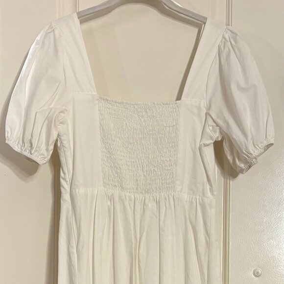 ASTR The Label White Puff-Sleeved Peasant Midi Dress - Picture 3 of 6